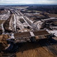 Budowa drogi S1 - Kosztowy - Bieruń - luty 2026 (zdjęcia z lotu ptaka) (6)