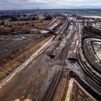 Budowa drogi S1 - Kosztowy - Bieruń - luty 2026 (zdjęcia z lotu ptaka) (5)