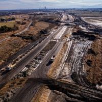 Budowa drogi S1 - Kosztowy - Bieruń - luty 2026 (zdjęcia z lotu ptaka) (3)