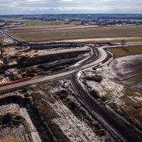 Budowa drogi S1 - Kosztowy - Bieruń - luty 2026 (zdjęcia z lotu ptaka) (10)