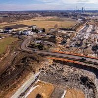 Budowa drogi S1 - Kosztowy - Bieruń - luty 2026 (zdjęcia z lotu ptaka) (9)