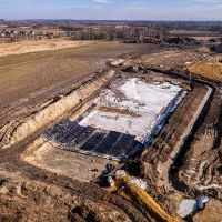 Budowa drogi S1 - Kosztowy - Bieruń - luty 2026 (zdjęcia z lotu ptaka) (5)