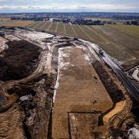 Budowa drogi S1 - Kosztowy - Bieruń - luty 2026 (zdjęcia z lotu ptaka) (4)