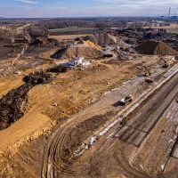 Budowa drogi S1 - Kosztowy - Bieruń - luty 2026 (zdjęcia z lotu ptaka) (3)