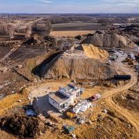 Budowa drogi S1 - Kosztowy - Bieruń - luty 2026 (zdjęcia z lotu ptaka) (2)