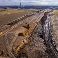 Budowa drogi S1 - Kosztowy - Bieruń - luty 2026 (zdjęcia z lotu ptaka) (10)