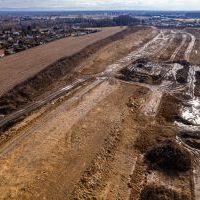 Budowa drogi S1 - Kosztowy - Bieruń - luty 2026 (zdjęcia z lotu ptaka) (5)