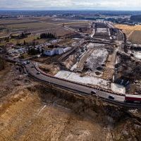 Budowa drogi S1 - Kosztowy - Bieruń - luty 2026 (zdjęcia z lotu ptaka) (3)