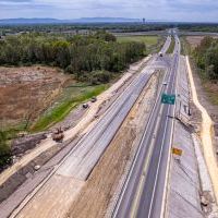 Obwodnica, węzeł Bieruń i łącznica (z lotu ptaka) - 5 maja 2026 roku (1)