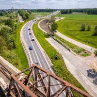 Obwodnica, węzeł Bieruń i łącznica (z lotu ptaka) - 23 maja 2026 roku
