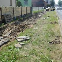 Remont chodnika wzdłuż Oświęcimskiej
