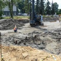 Trwa budowa sali gimnastycznej - lipiec 2019