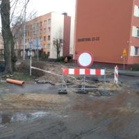 Remont ulicy Granitowej - początek lutego 2020