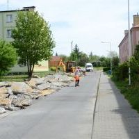 Droga wewnętrzna na osiedlu Chemików - roboty rozbiórkowe