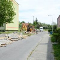 Droga wewnętrzna na osiedlu Chemików - roboty rozbiórkowe