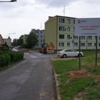 Droga wewnętrzna na osiedlu Chemików - roboty rozbiórkowe