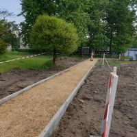 Chodnik na Chemików - pierwszy tydzień prac