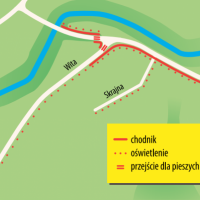 Budowa chodnika wraz z oświetleniem LED wzdłuż ulicy Wita - POSTĘPY