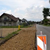 Budowa chodnika na Pszennej - wrzesień 2020