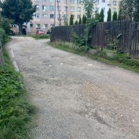 Droga osiedlowa na Homera przed przebudową (1)