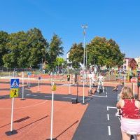 Mobilne miasteczko ruchu drogowego na terenie SP1 (5)